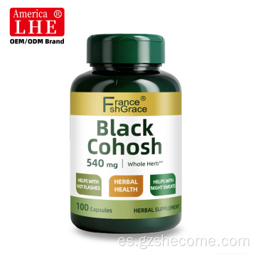 Shecome Black Cohosh Cápsulas Sudor nocturno Apoyo a la menopausia